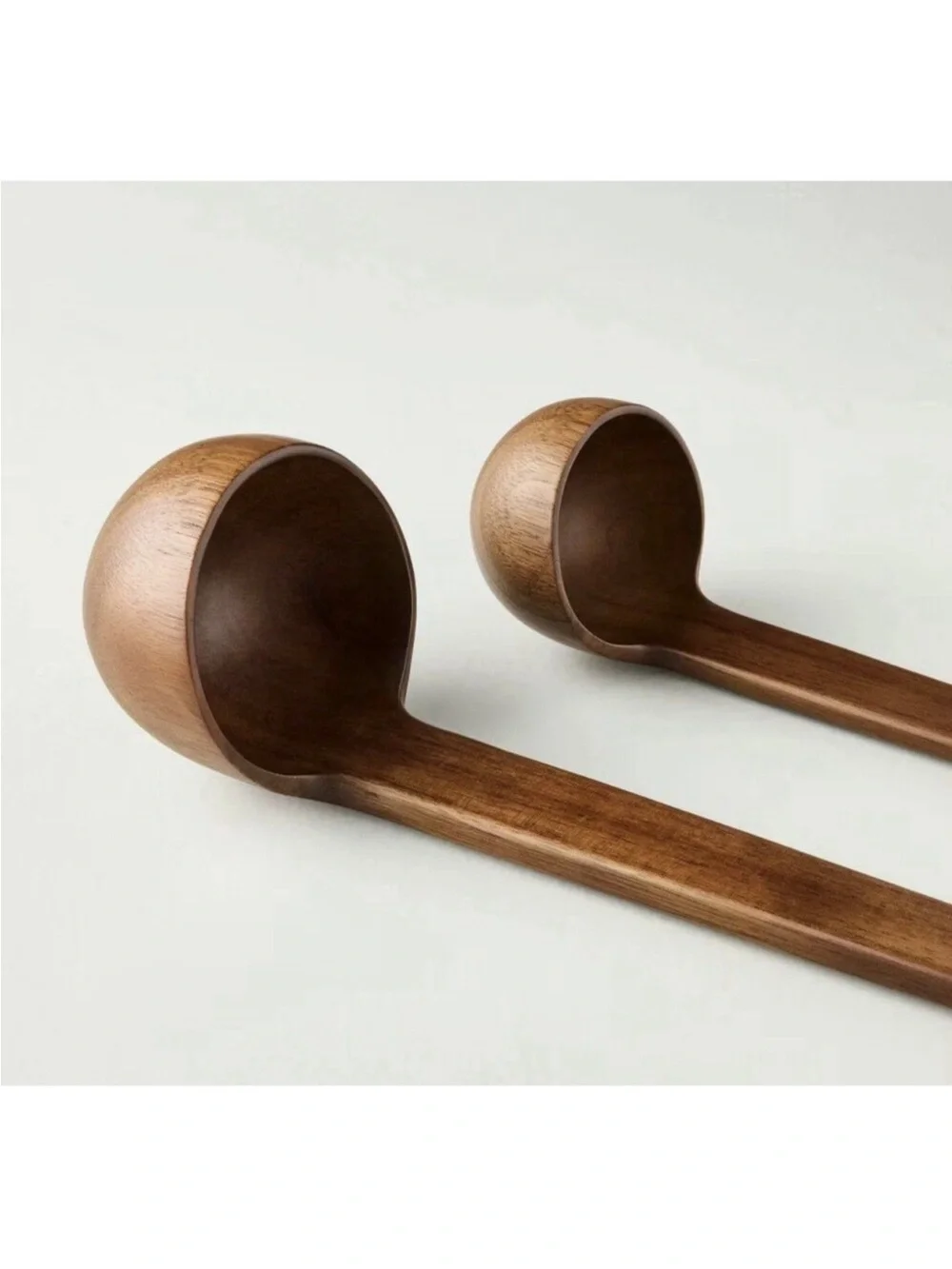 RARE SET OF TWO Wood Soup Ladles - Hearth & Hand with Magnolia NEW